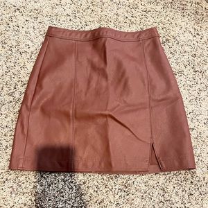 Abercrombie vegan leather skirt with slit
